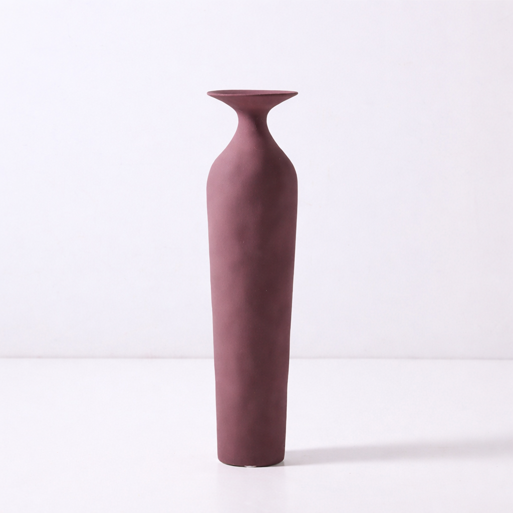 Dusty Mauve Silhouette Vase – Sculpted Silence Collection