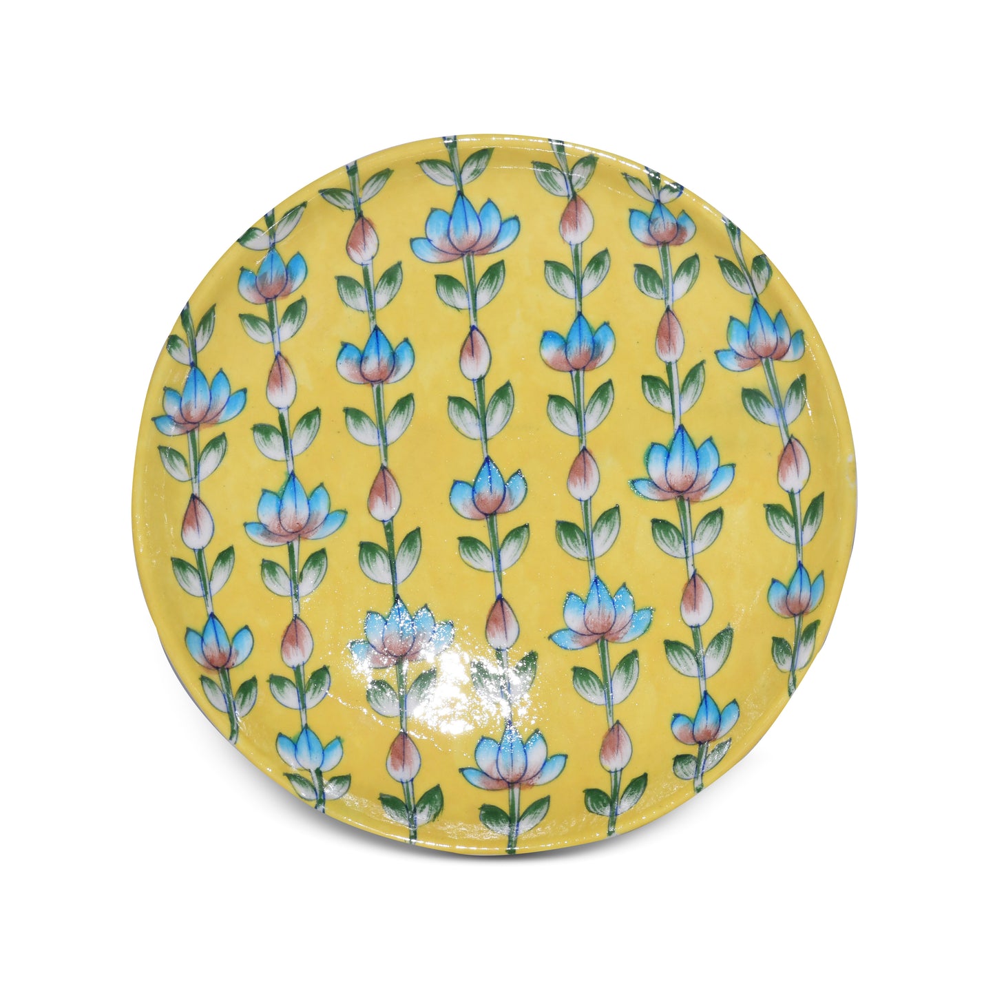 Decorative Plate – Yellow Floral Design