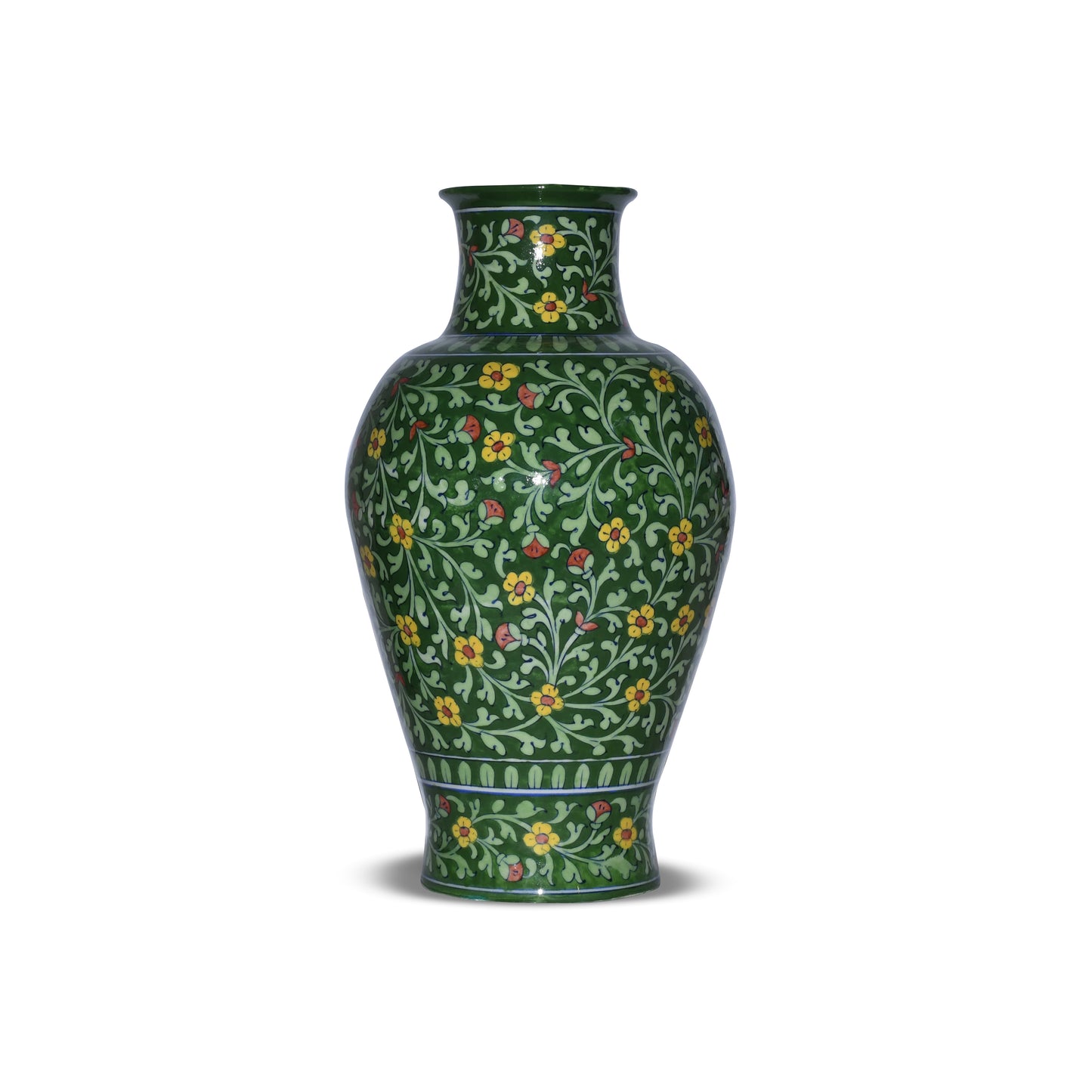 Handcrafted Decorative Flower Vase - Green