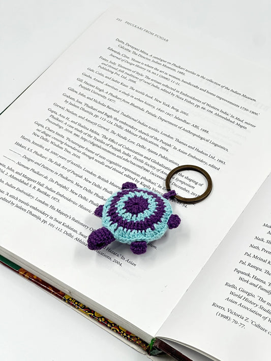 Handmade Crochet Turtle Keychain