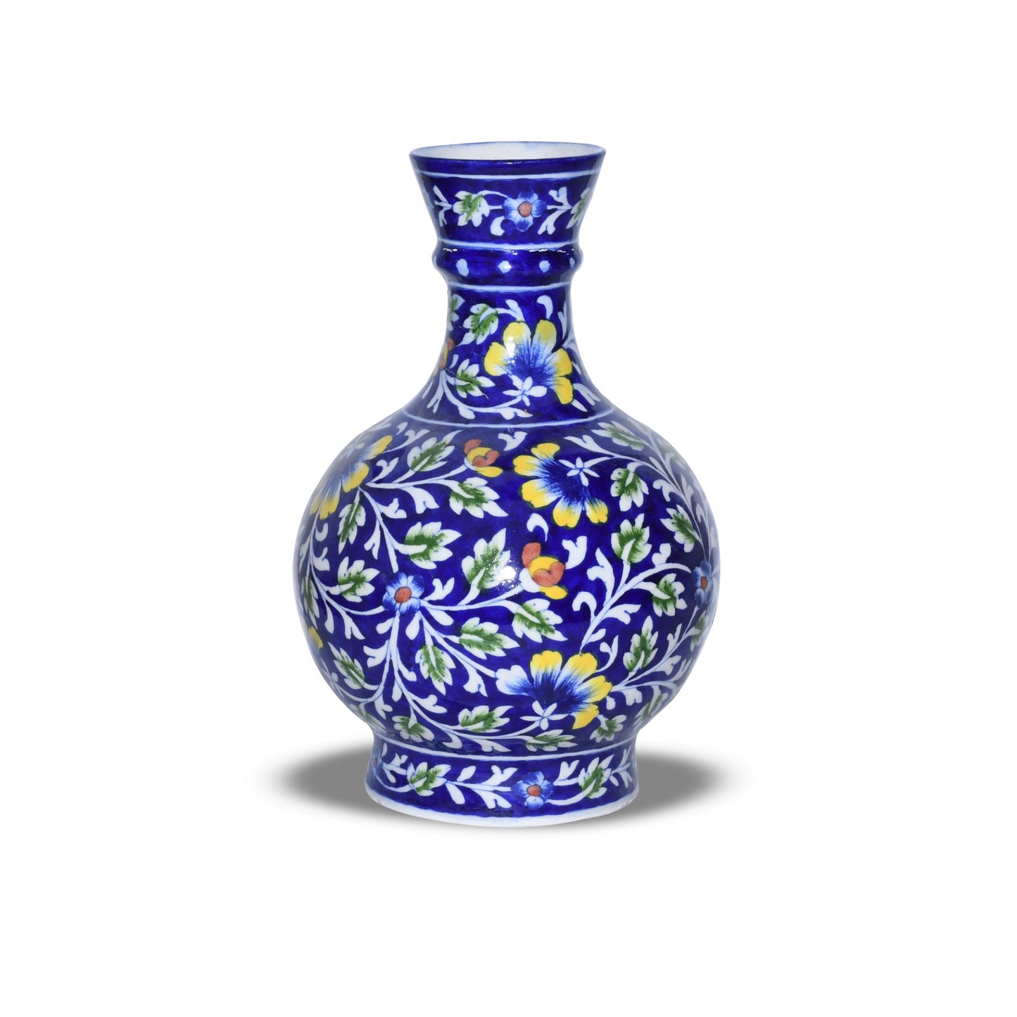 Handcrafted Floral Decorative Vase - Surahi Shape