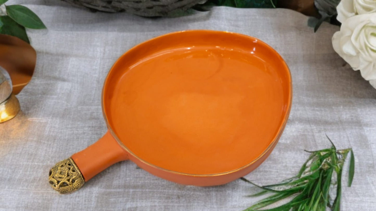 Handcrafted Terracotta Handle Platter