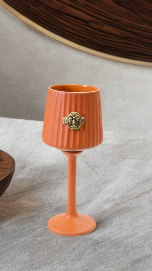 Handcrafted Terracotta Wine Glass