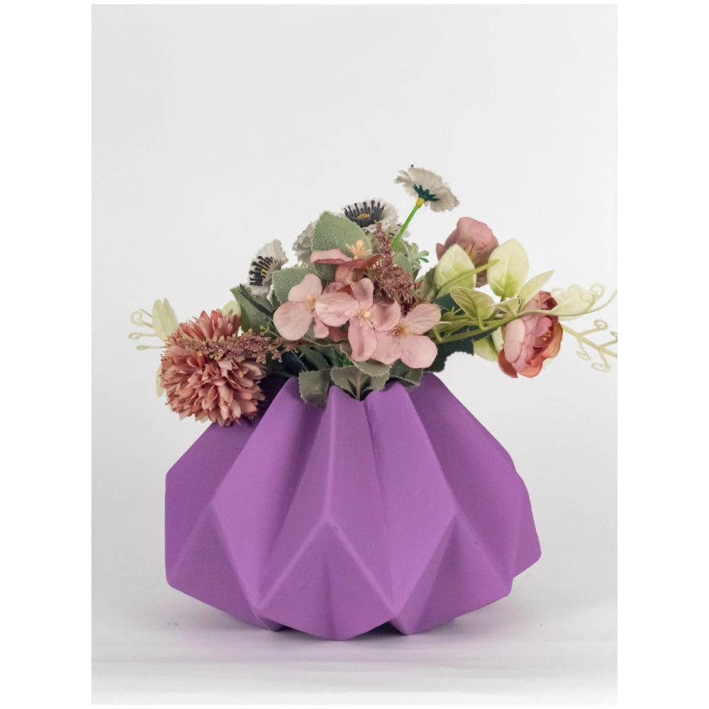 Amethyst Prism Ceramic Vase - Prism Silhoutte Series