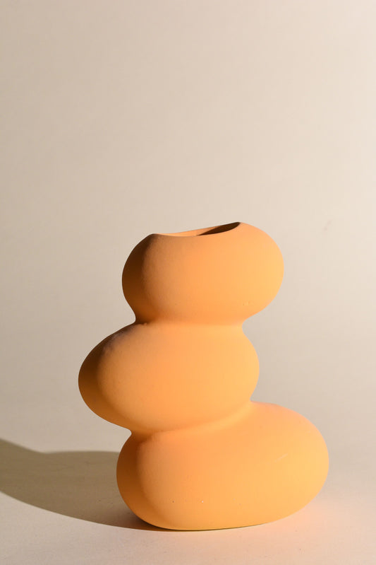 Apricot Totem Vase - Contemporary Expressions Collection