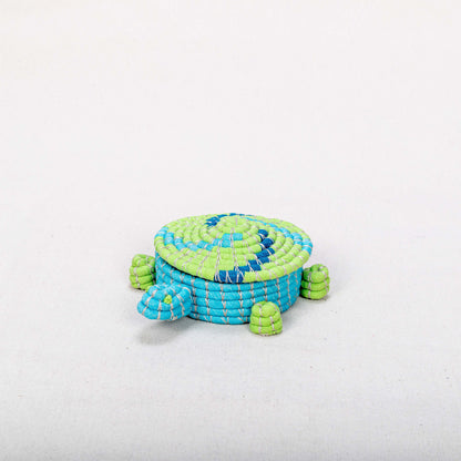 Handwoven Colorful Turtle Basket