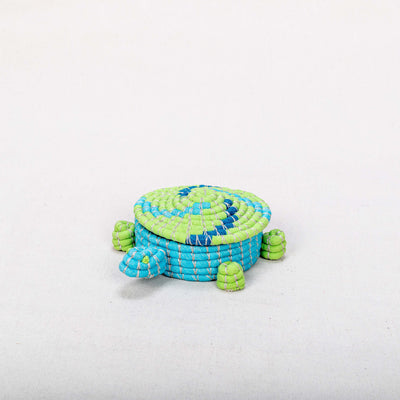 Handwoven Colorful Turtle Basket