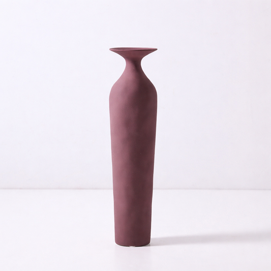Dusty Mauve Silhouette Vase – Sculpted Silence Collection