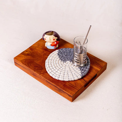 Handwoven Coasters 8"– Yin Yang (Set of 2)