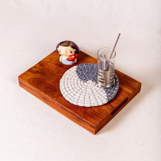 Handwoven Coasters 8"– Yin Yang (Set of 2)