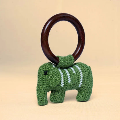 Hand-Crocheted Elephant Rattle