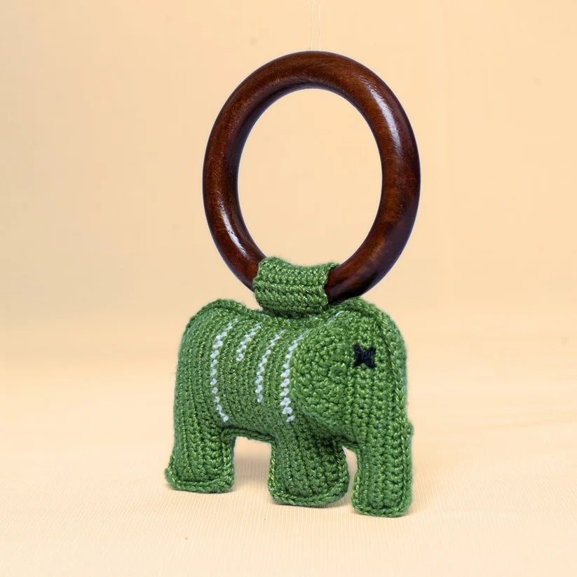 Hand-Crocheted Elephant Rattle