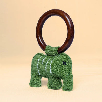 Hand-Crocheted Elephant Rattle
