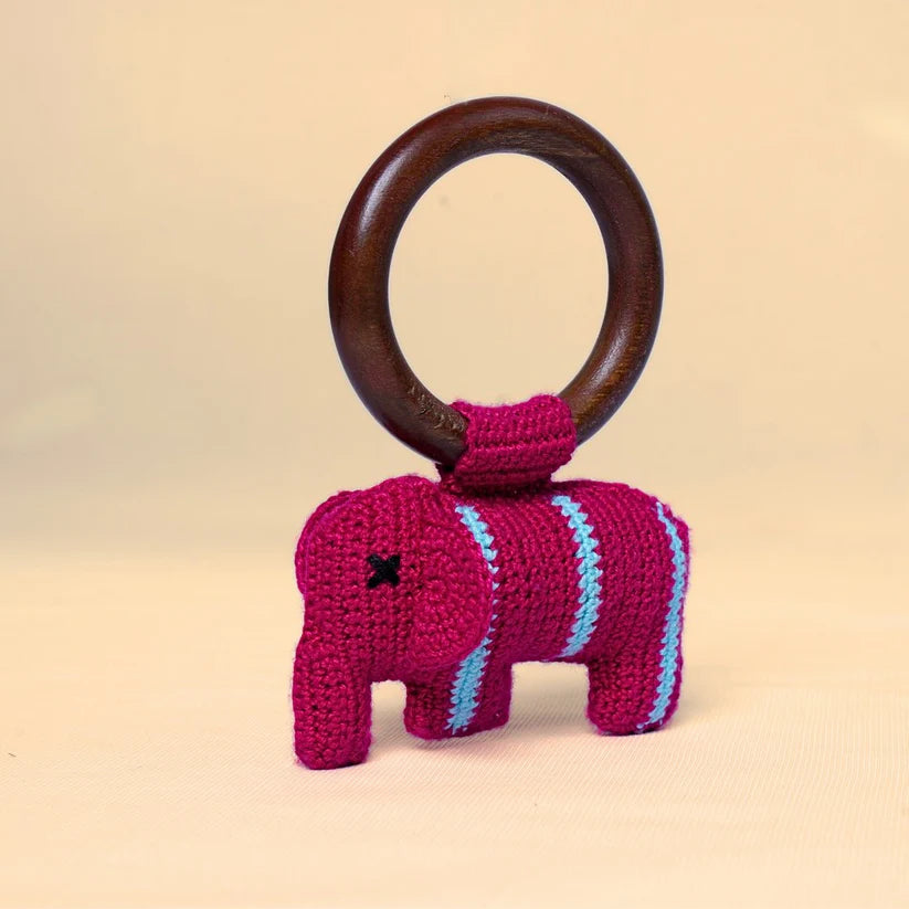Hand-Crocheted Elephant Rattle