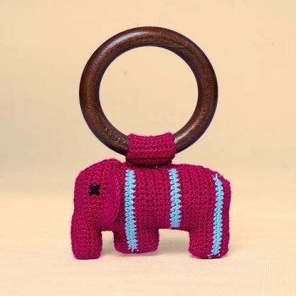 Hand-Crocheted Elephant Rattle