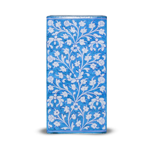 Handcrafted Floral Decorative Vase - Rectangular Shape