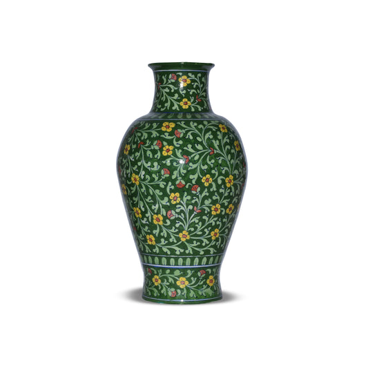 Handcrafted Decorative Flower Vase - Green