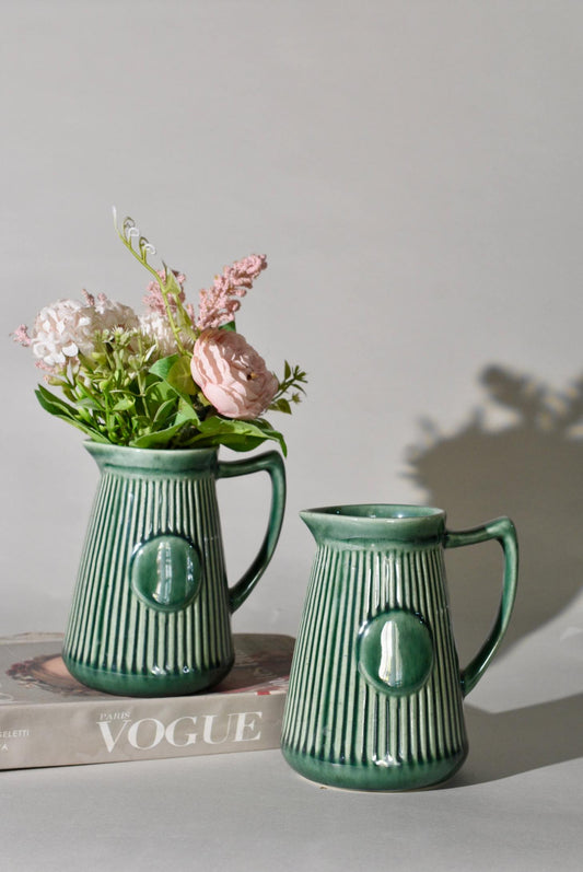 Emerald Vogue Pitcher Vase - Contemporary Expressions Collection
