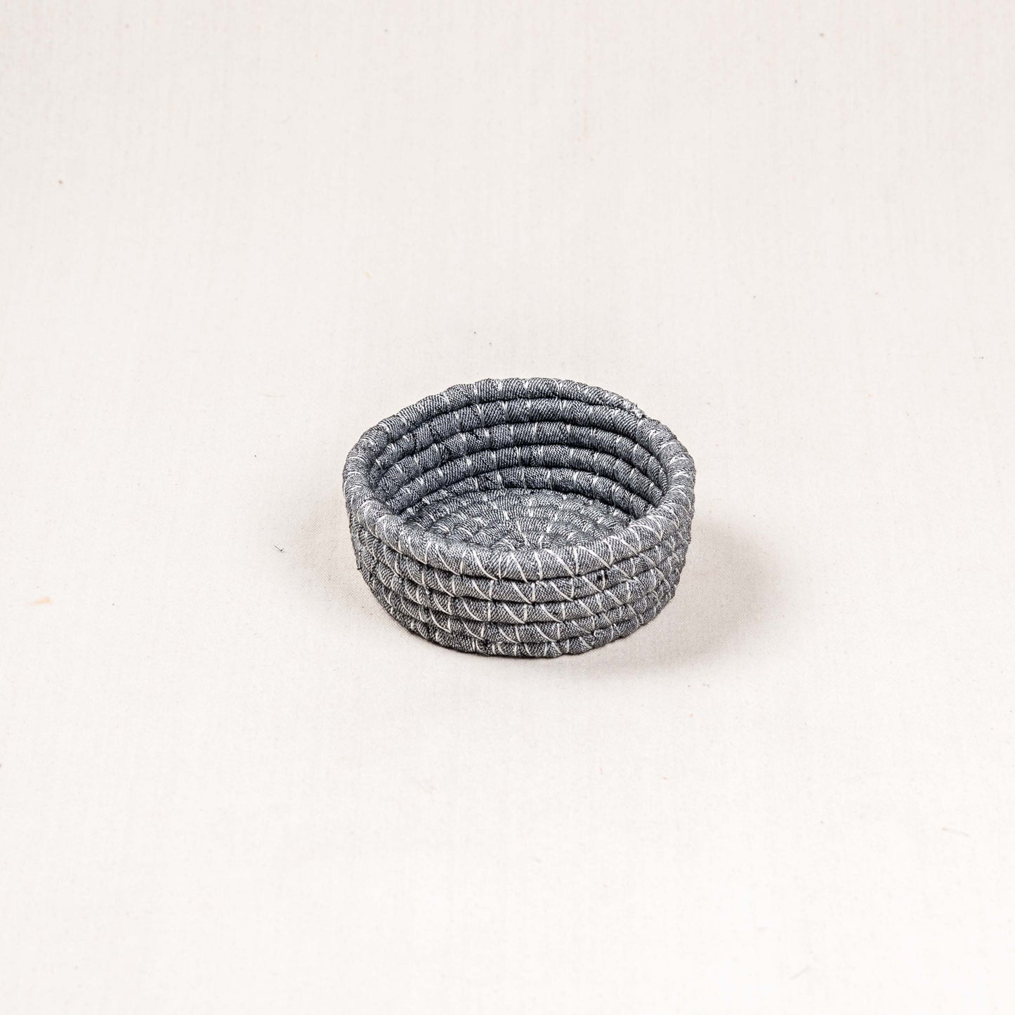 Set of 3 Handwoven Grey Rope Baskets – Multi Size Storage Organizers