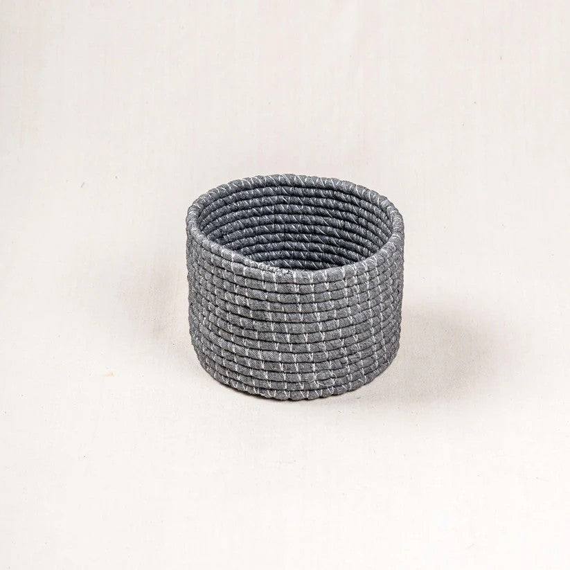 Handwoven Rope Basket – Open Storage Organizer