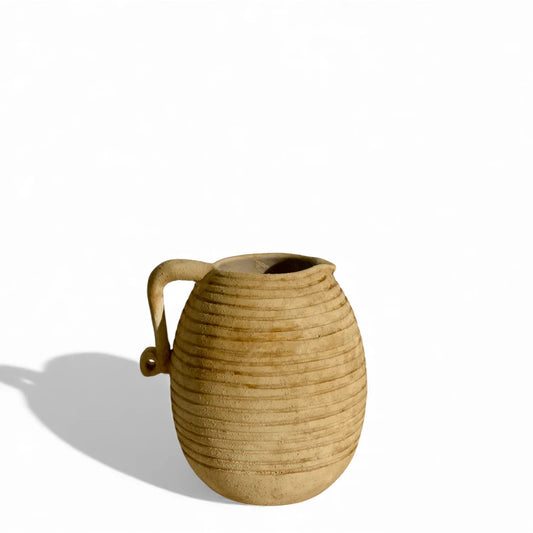 Barrel Shape Clay Vase - Rustic Artisan Collection