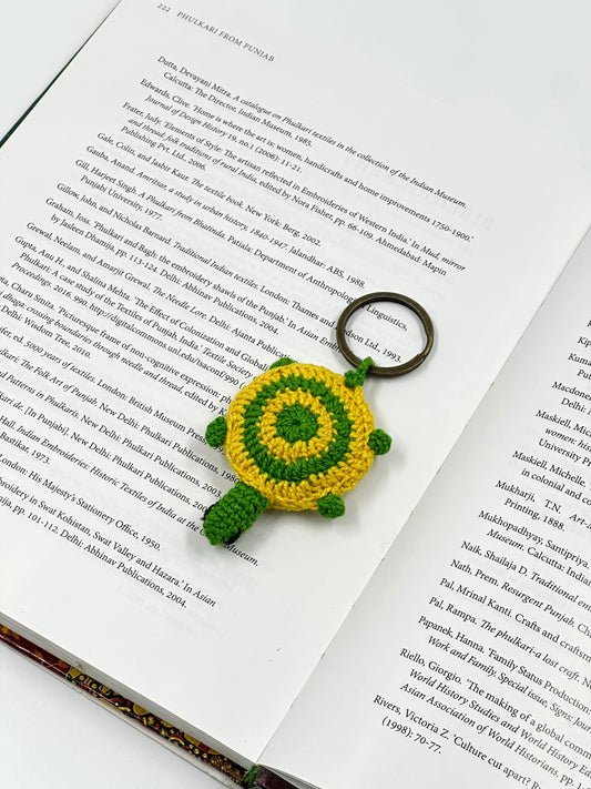 Handmade Crochet Turtle Keychain