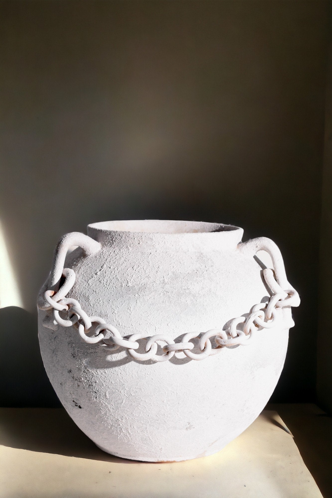 Ivory Linked Statement Amphora Vase - Contemporary Expressions Collection