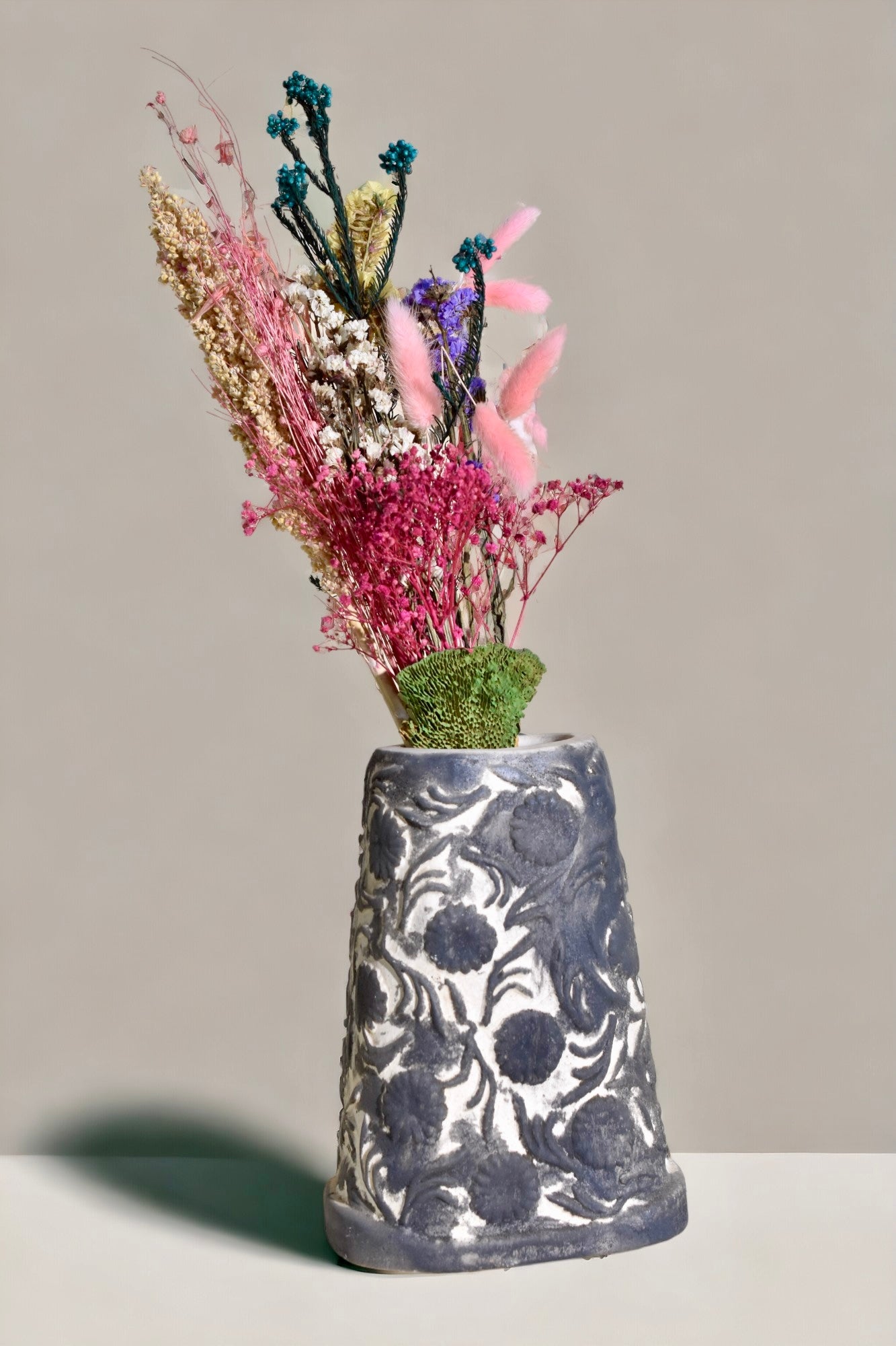 Midnight Bloom Relief Vase - Contemporary Expressions Collection
