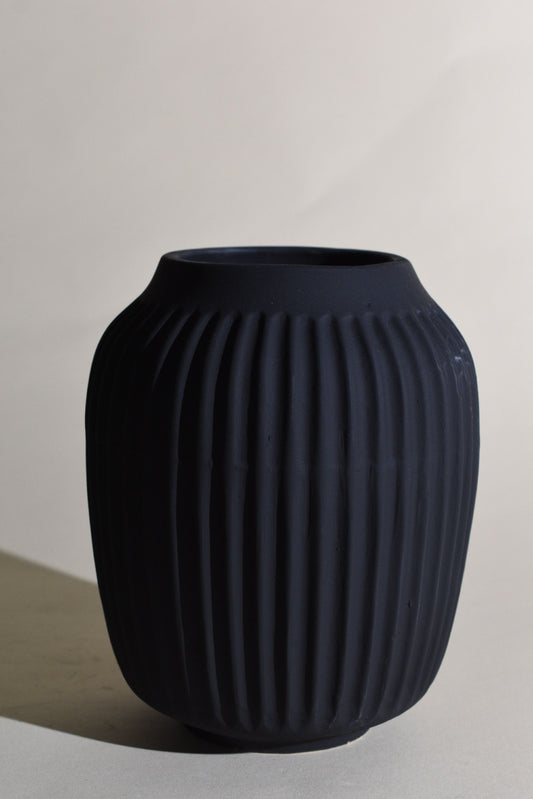 Noir Flute Column Vase - Prism Silhoutte Series