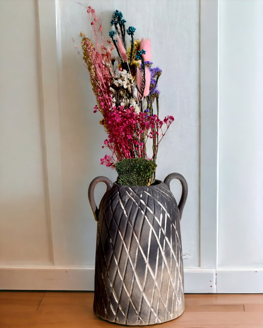 Nomad Lattice Amphore Vase - Rustic Artisan Collection