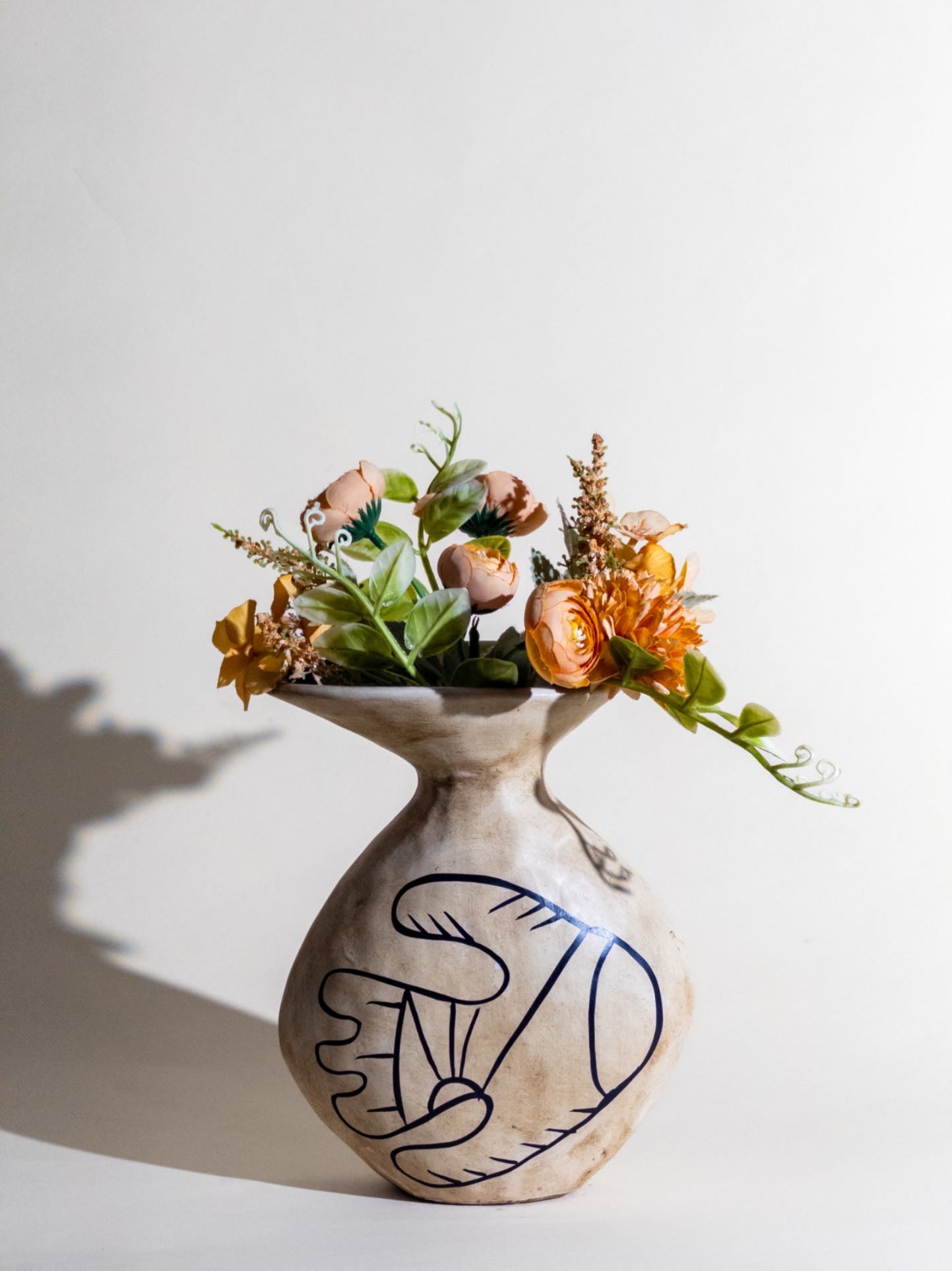 Nomad Sketch Ceramic Vase - Contemporary Expressions Collection