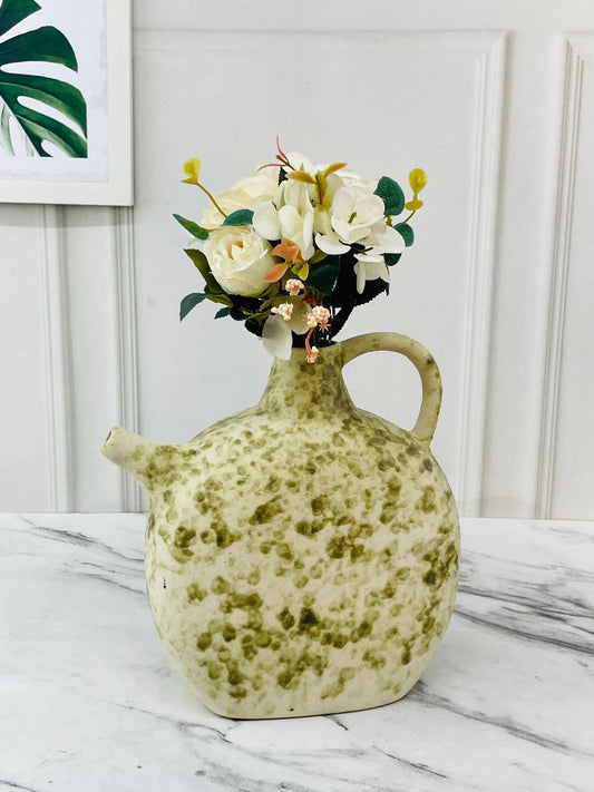 Moss Speckle Jug Vase - Organic Modern Collection