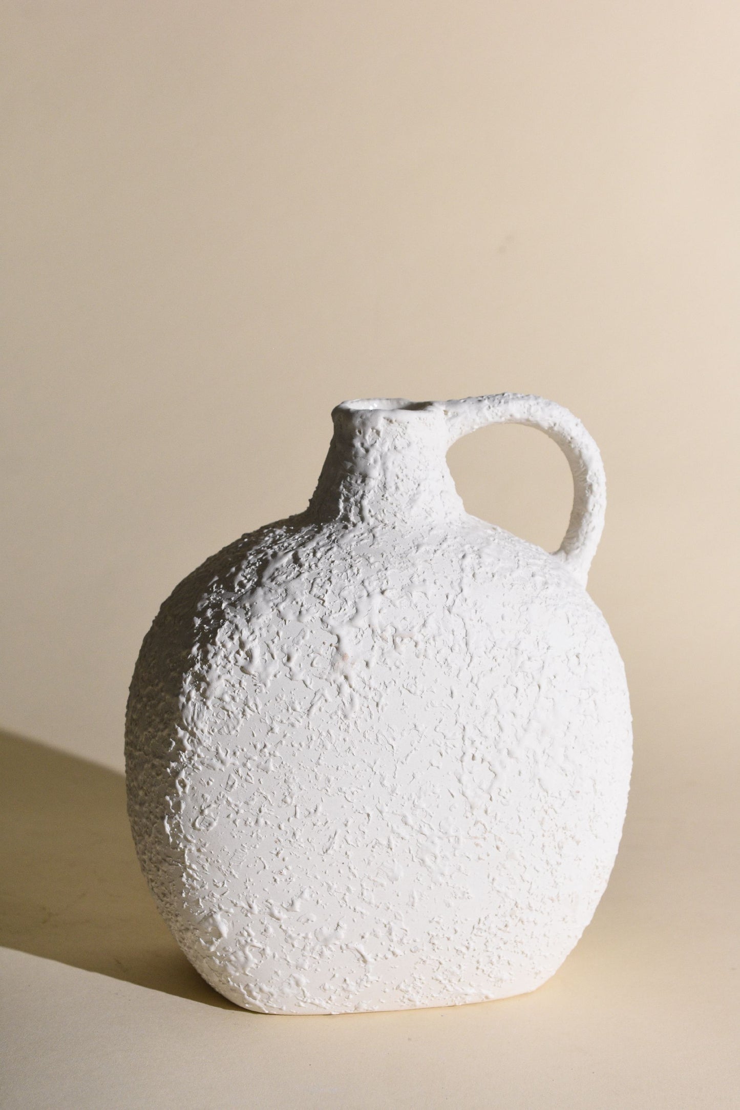 Textured Moonstone Jug Vase - Organic Modern Collection