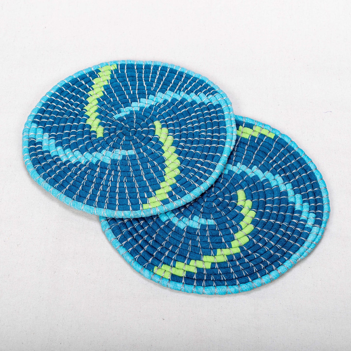 Handwoven Spiral Placemats - Set of 2