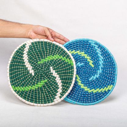 Handwoven Spiral Placemats - Set of 2