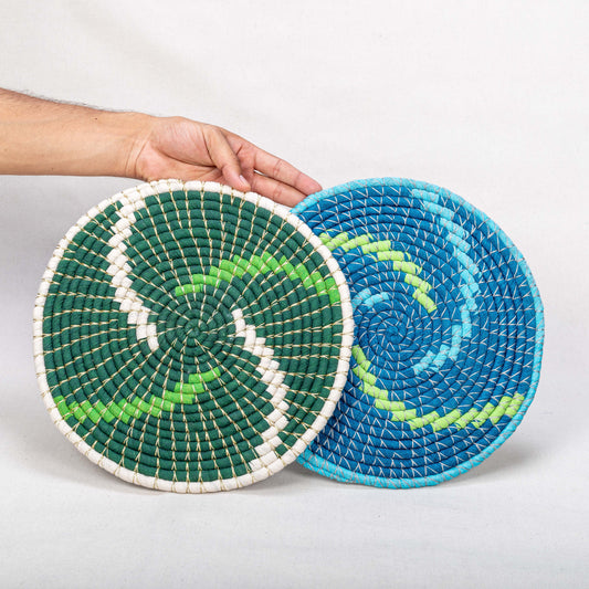 Handwoven Spiral Placemats - Set of 2