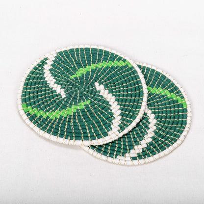Handwoven Spiral Placemats - Set of 2