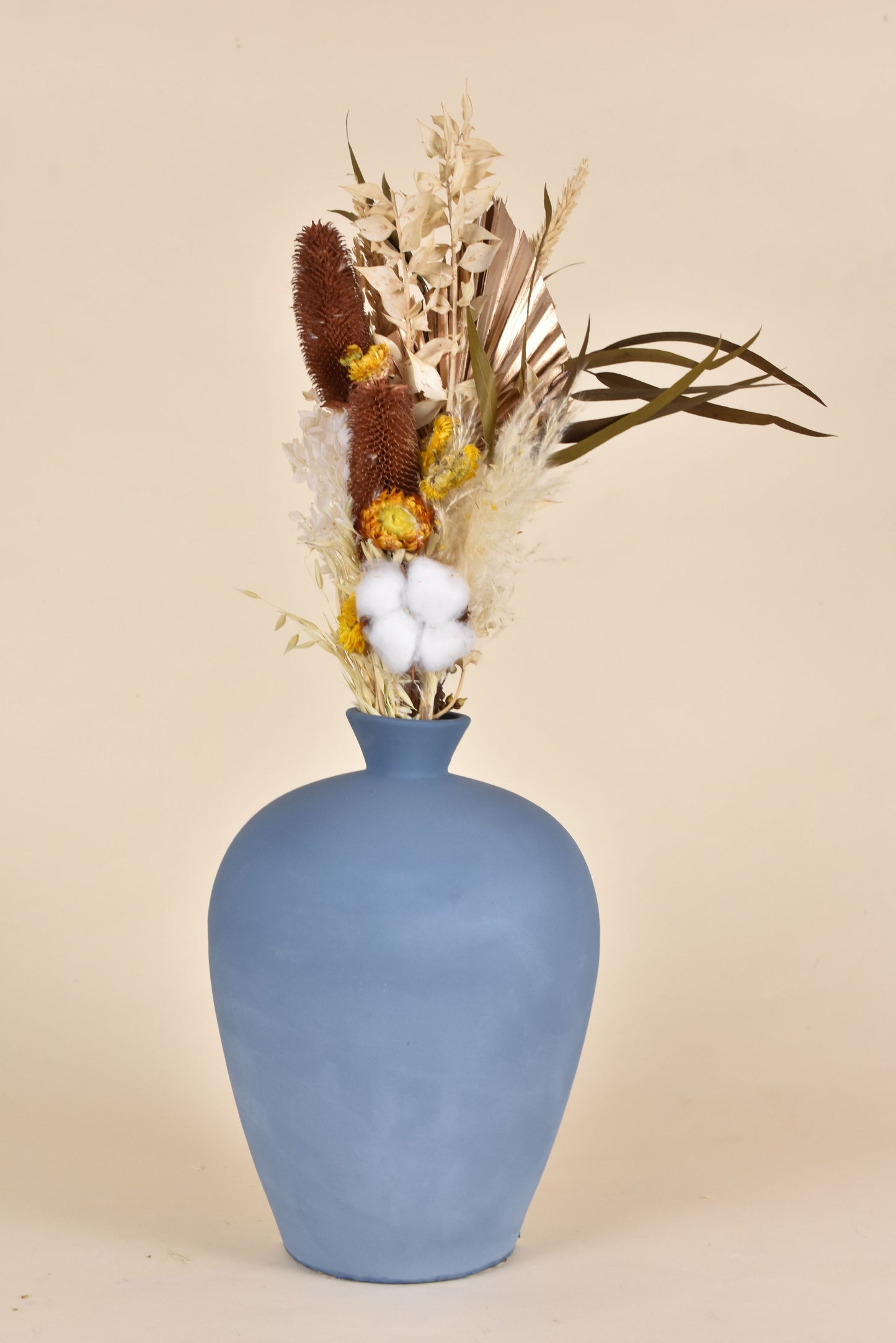 Stillness Blue Amphora Vase – Sculpted Silence Collection