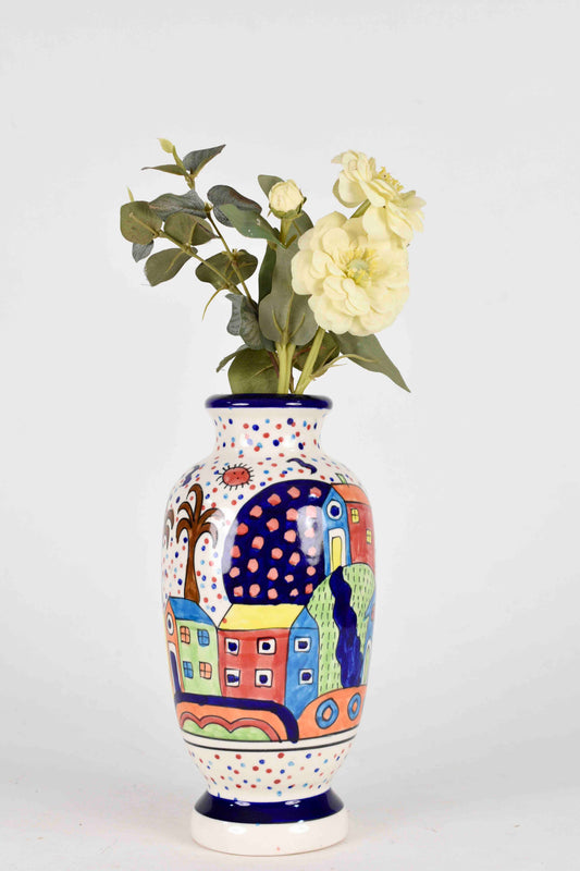 Sunlit Village Art Vase - Contemporary Expressions Collection