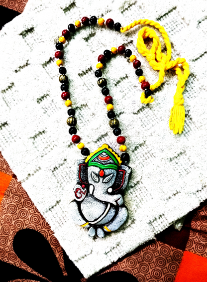 Handcrafted Terracotta Necklace – Lord Ganesha Design | Made in Uttar Pradesh, India